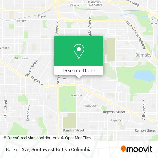 Barker Ave map