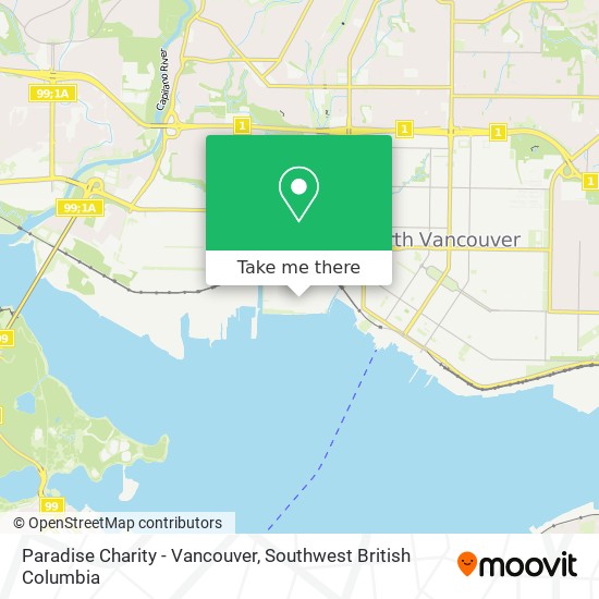 Paradise Charity - Vancouver map