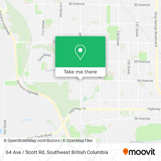 64 Ave / Scott Rd map