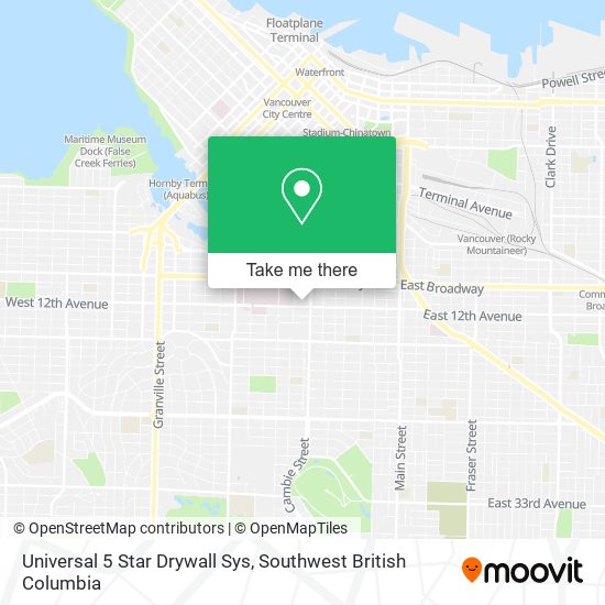 Universal 5 Star Drywall Sys map