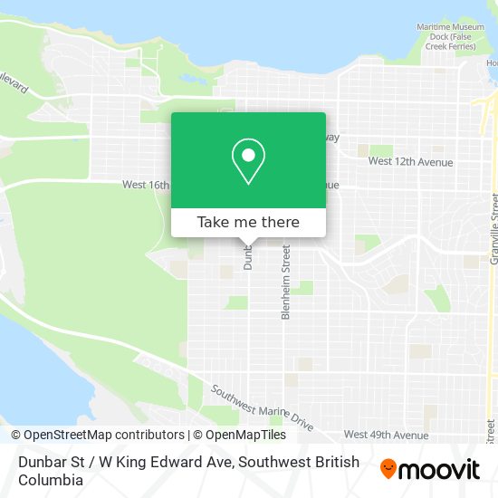 Dunbar St / W King Edward Ave plan