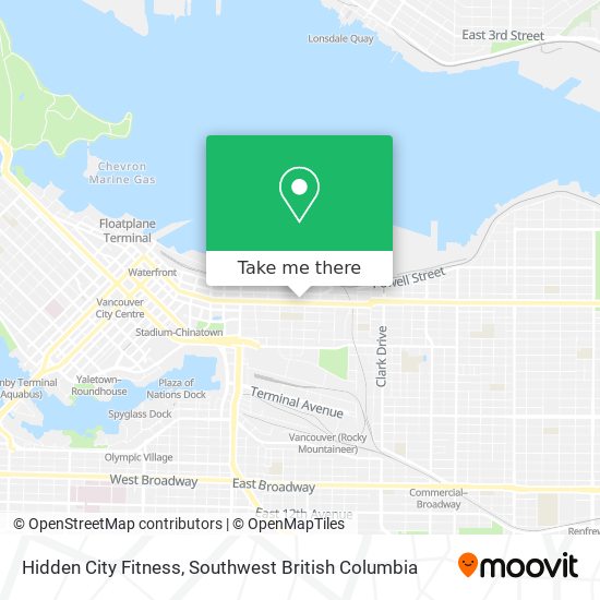 Hidden City Fitness map