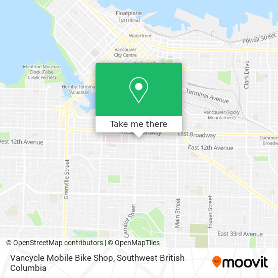 Vancycle Mobile Bike Shop map