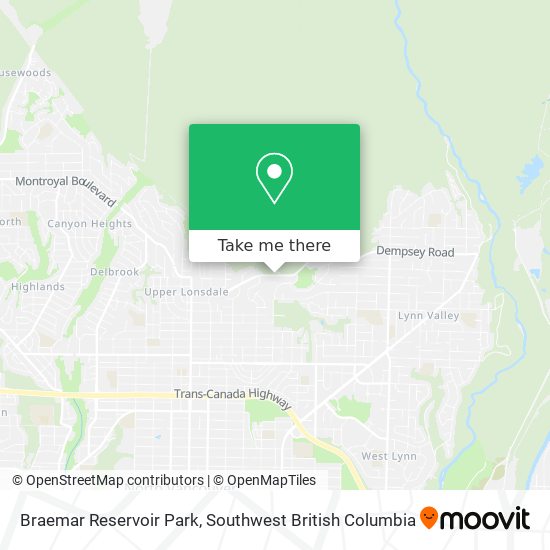 Braemar Reservoir Park map