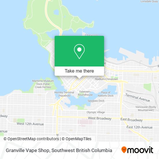 Granville Vape Shop map