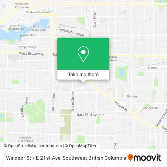 Windsor St / E 21st Ave map