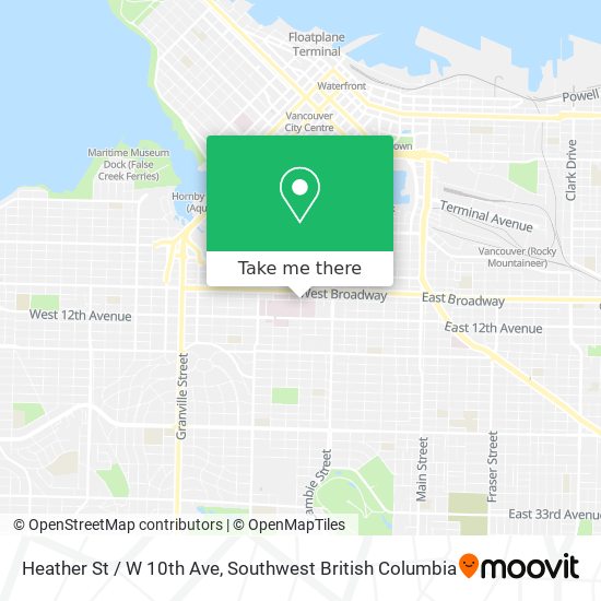 Heather St / W 10th Ave map