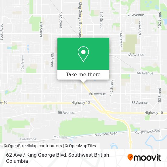 62 Ave / King George Blvd map