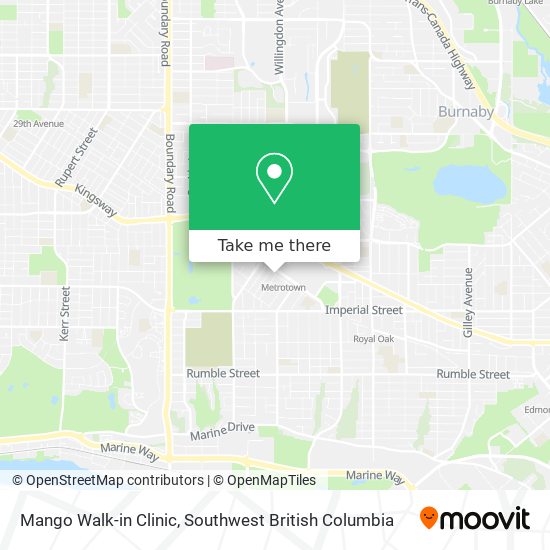 Mango Walk-in Clinic map