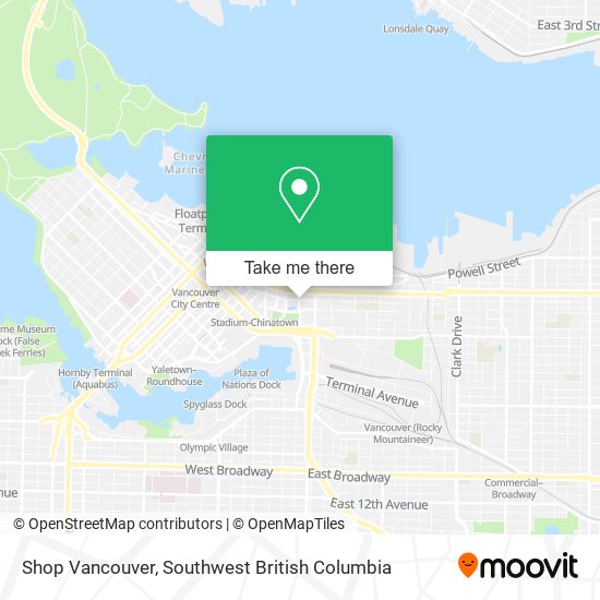 Shop Vancouver map