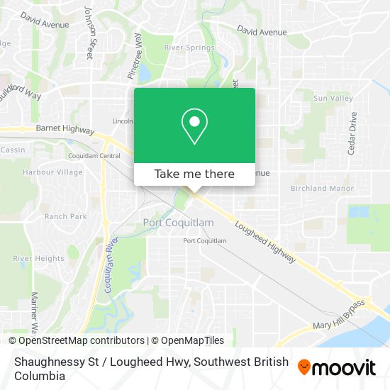 Shaughnessy St / Lougheed Hwy map