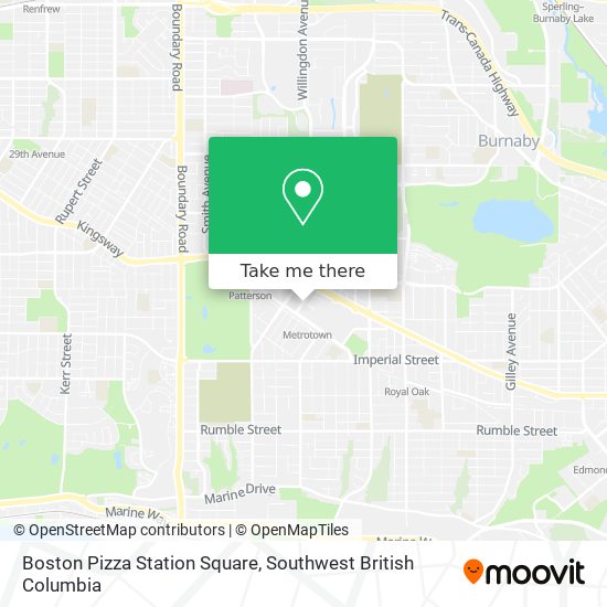 Boston Pizza Station Square map