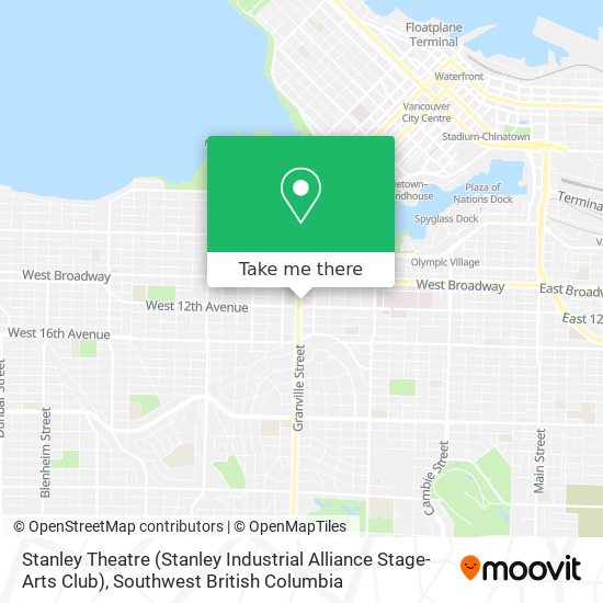 Stanley Theatre (Stanley Industrial Alliance Stage- Arts Club) map