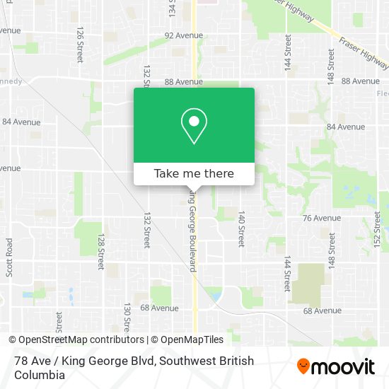 78 Ave / King George Blvd map