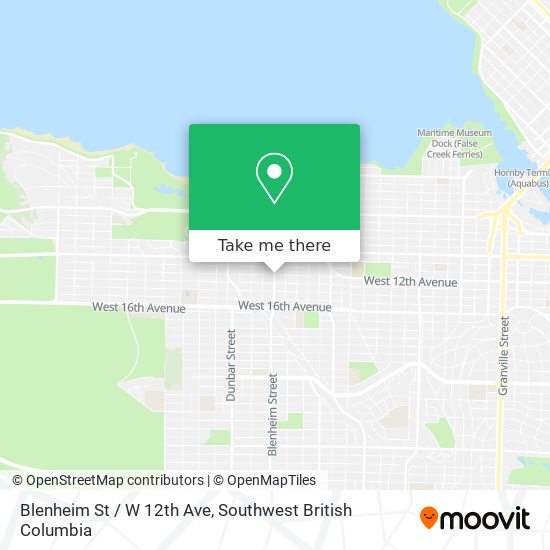 Blenheim St / W 12th Ave map