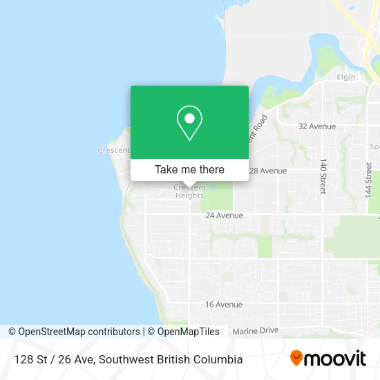 128 St / 26 Ave map