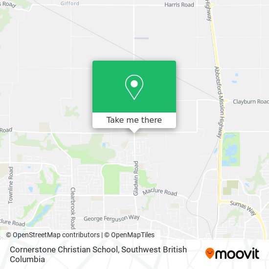 Cornerstone Christian School map