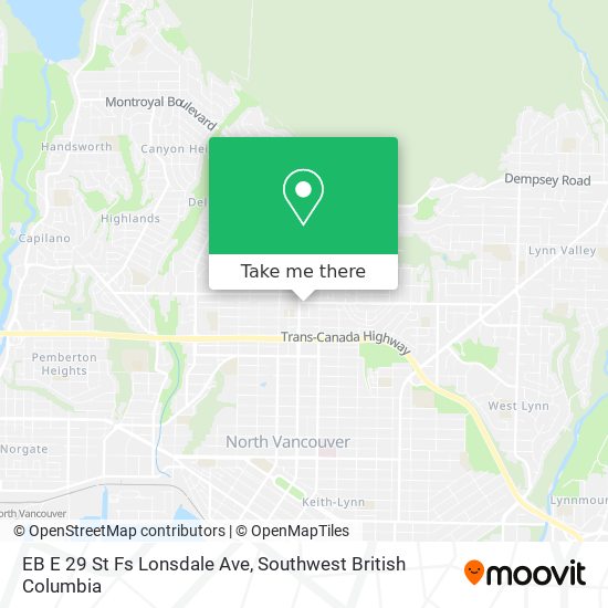EB E 29 St Fs Lonsdale Ave map