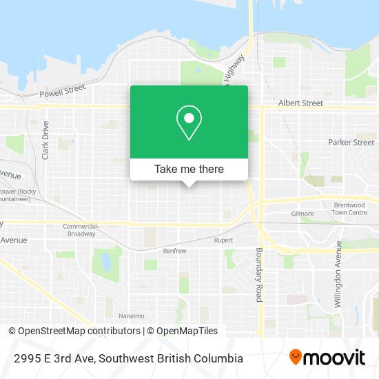 2995 E 3rd Ave map