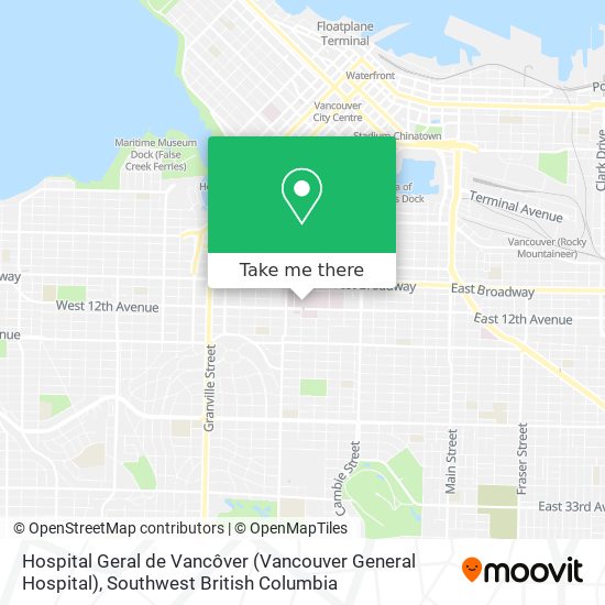 Hospital Geral de Vancôver (Vancouver General Hospital) map