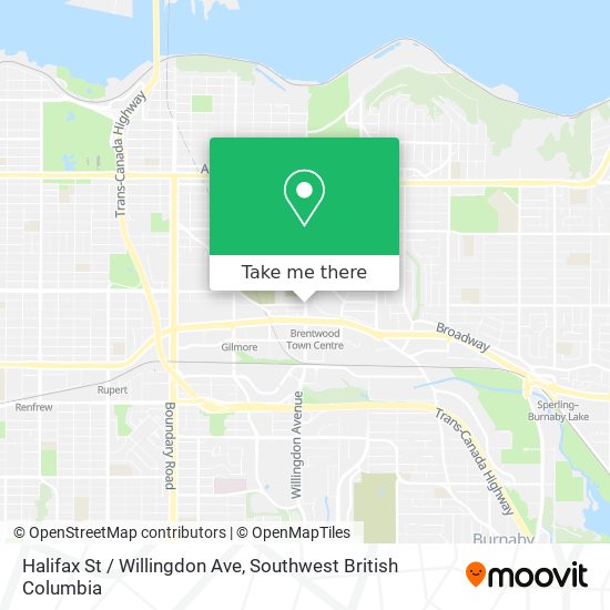 Halifax St / Willingdon Ave map