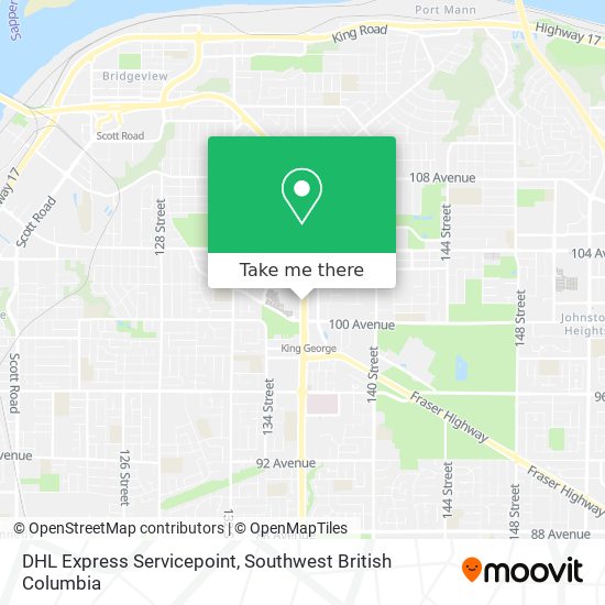 DHL Express Servicepoint map