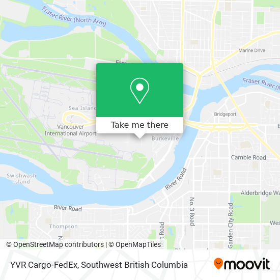 YVR Cargo-FedEx map