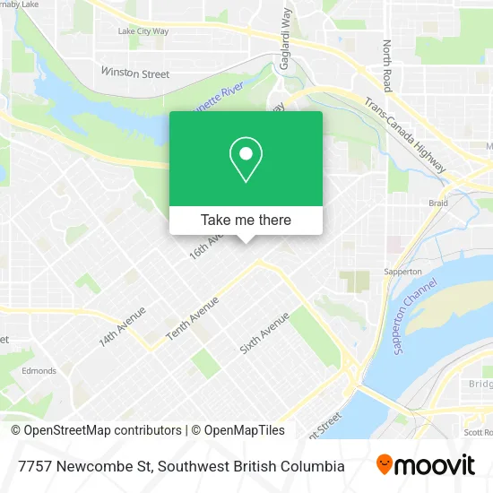 7757 Newcombe St map
