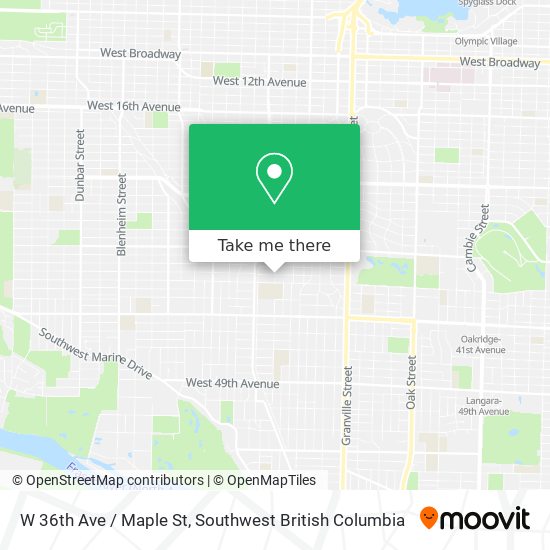 W 36th Ave / Maple St map