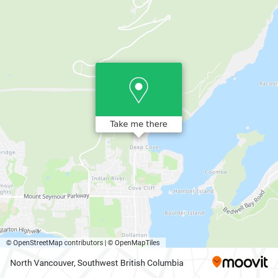 North Vancouver map