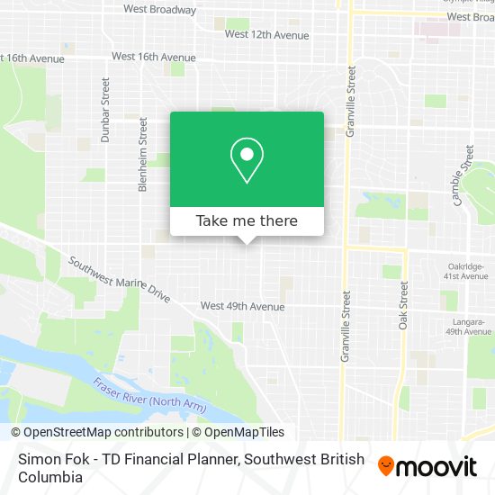 Simon Fok - TD Financial Planner map