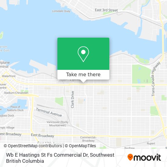 Wb E Hastings St Fs Commercial Dr map