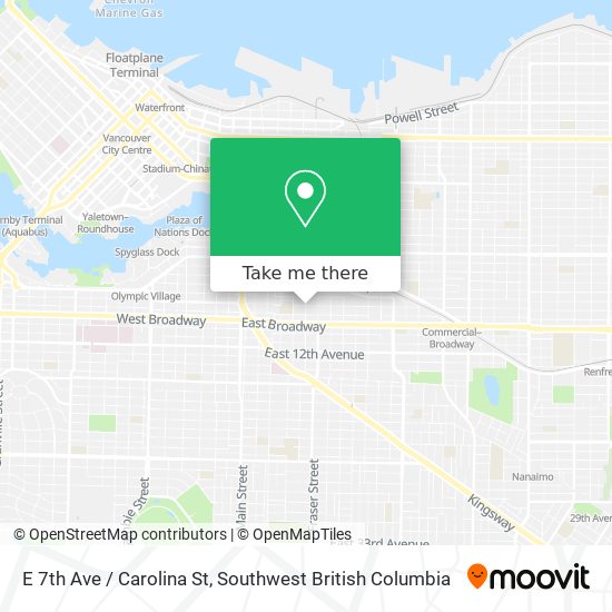 E 7th Ave / Carolina St map