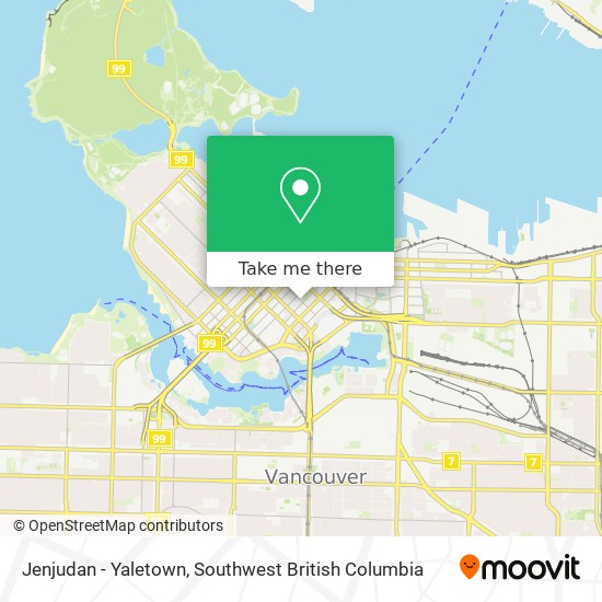 Jenjudan - Yaletown map