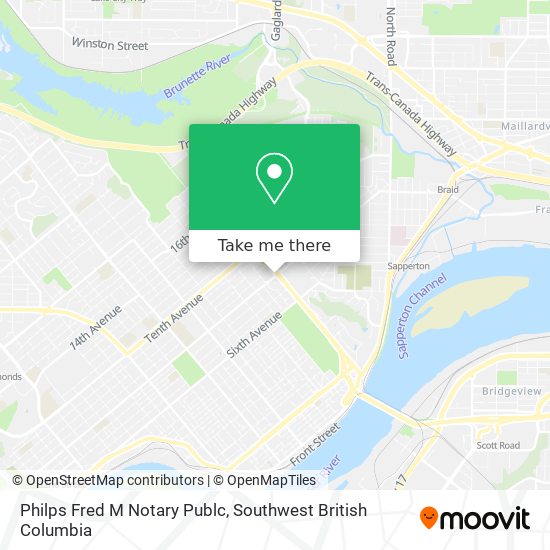 Philps Fred M Notary Publc map