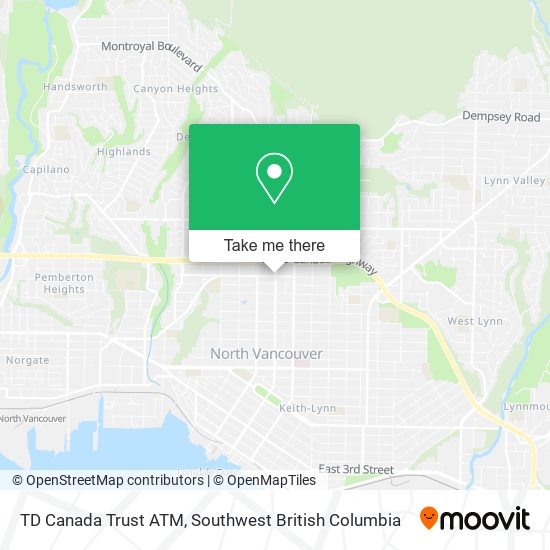 TD Canada Trust ATM map