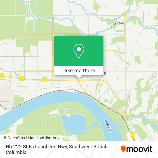 Nb 222 St Fs Lougheed Hwy map