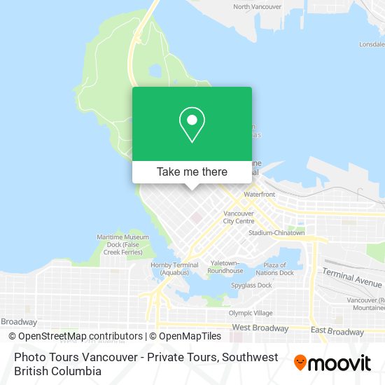 Photo Tours Vancouver - Private Tours map