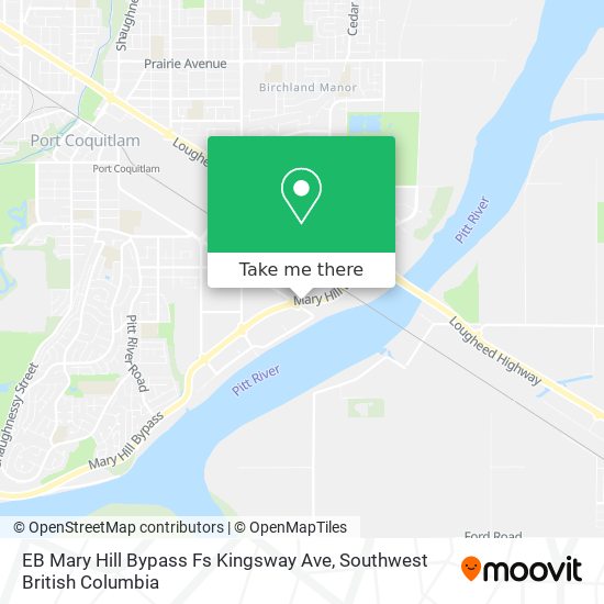 EB Mary Hill Bypass Fs Kingsway Ave map