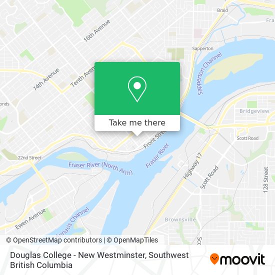 Douglas College - New Westminster map