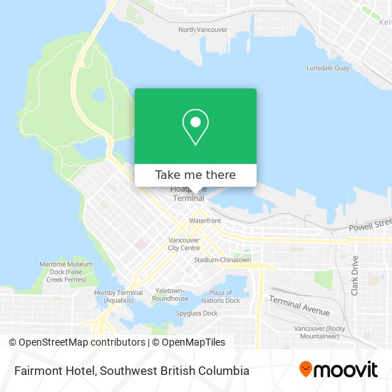 Fairmont Hotel map