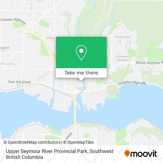 Upper Seymour River Provincial Park map