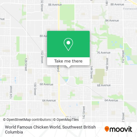 World Famous Chicken World map
