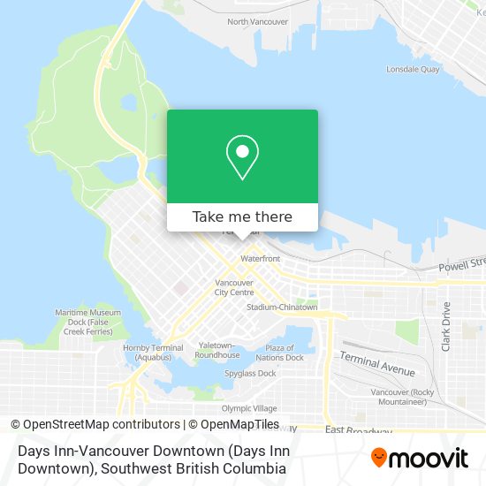 Days Inn-Vancouver Downtown map