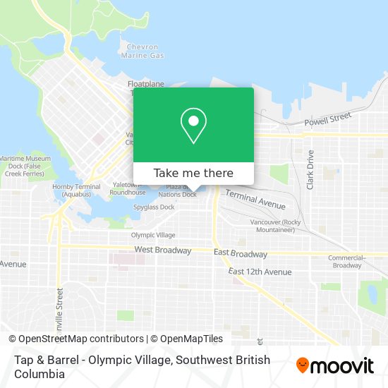 Tap & Barrel - Olympic Village map