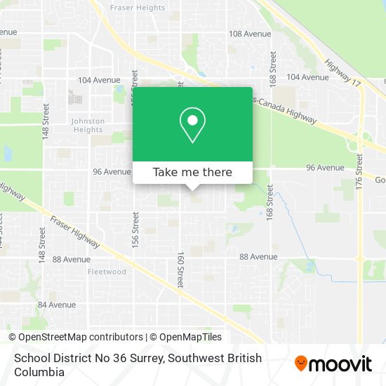 School District No 36 Surrey map