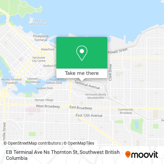EB Terminal Ave Ns Thornton St map