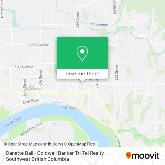 Danette Ball - Coldwell Banker Tri-Tel Realty map