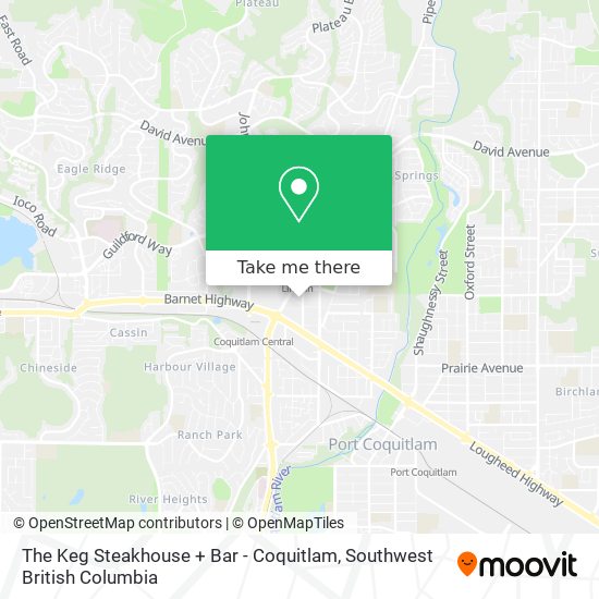 The Keg Steakhouse + Bar - Coquitlam map