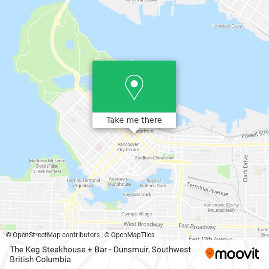 The Keg Steakhouse + Bar - Dunsmuir map